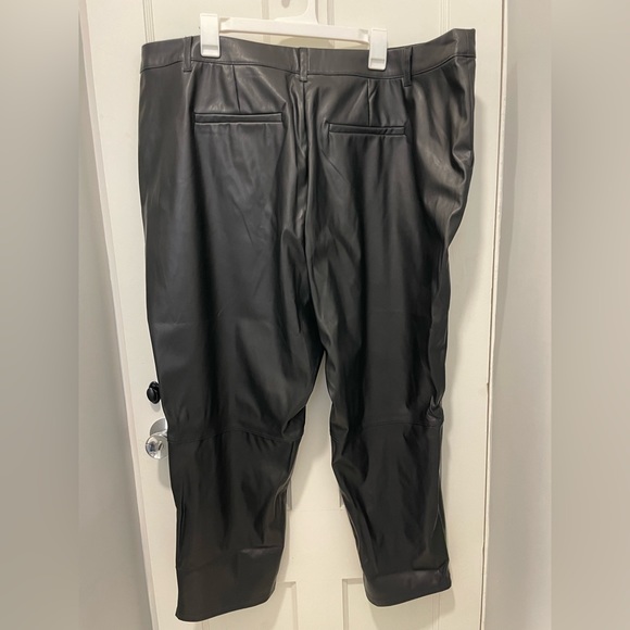 NWT Nili Lotan for Target black faux leather pants. Size 20/22W - Picture 3 of 7